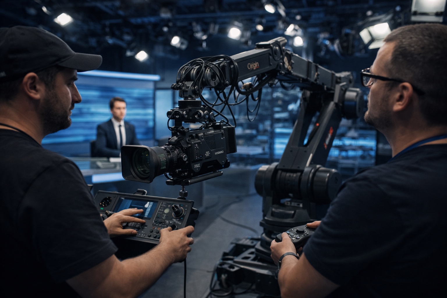 Robotic camera systems in a TV studio